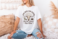 The Devil Can Scrap But The Lord Has Won Western Skull PNG, Product Image 3
