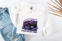 Let's Offroad SVG - Purple Jeep 4x4 Dirt Roads Cut File Product Image 3