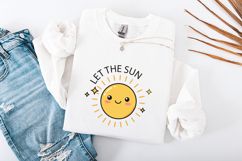Kawaii Smiling Sun SVG - Let The Sun Shine Clipart Graphic Product Image 3