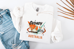 Sydney Australia Travel SVG - Retro Opera House &amp; Boomerang Product Image 3
