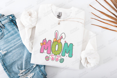 Easter Bunny Mom SVG | Cute Spring Mama Shirt Design For DTG Product Image 3
