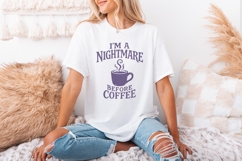 I&#039;m A Nightmare Before Coffee PNG, Funny Coffee Lover Product Image 2