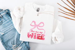 Retro You Are My Wife SVG - Coquette Bow Valentine Design Product Image 3