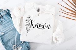 Known Floral Quote SVG Design Christian Art Product Image 2