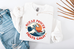 Retro Great Wave Ocean Power SVG - Surf Aesthetic Graphic Product Image 3