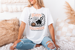 Happy Halloween PNG, Black Cat and Pumpkin Clipart PNG for Product Image 3