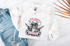 Deadly Darling Cowgirl Skull Shirt Design Product Image 3