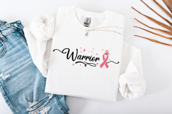 Warrior SVG - Breast Cancer Awareness Pink Ribbon Butterfly Product Image 1
