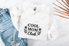 Cool Mom Club SVG - Minimalist Floral Motherhood Art Product Image 3