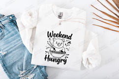 Weekend Hungry Pig SVG PNG Cute Funny Animal Shirt Art Product Image 3
