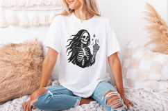 Gothic Skeleton PNG, Middle Finger Digital Art, Halloween Product Image 3