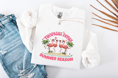 Tropical Divas Flamingo Summer PNG - Retro Beach Sublimation Product Image 3