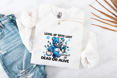Level Up With Loot SVG - Blue Gaming Bear Dead Product Image 3