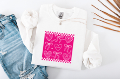 Pink Love SVG - Coquette Heart &amp; Ribbon Valentine Graphic Product Image 3