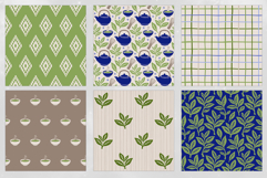 Indigo Matcha Seamless Pattern Set Product Image 3
