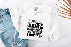 Teachers Shape Minds With Love SVG Leopard Heart School File Product Image 3