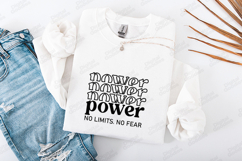 Stacked Power SVG - No Limits No Fear Empowerment Cut File Product Image 3