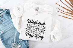 Weekend Nap King Sloth SVG PNG JPG Funny Relax Shirt Art Product Image 3