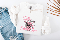 Latte &amp; Forever Love SVG - Coffee Valentine Iced Coffee PNG Product Image 3