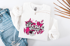 Pink Tackle Season SVG - Awareness Ribbon Football Bow PNG Product Image 1