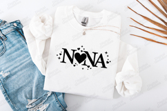 NONA Heart SVG - Trendy Minimalist Grandmother Shirt Design Product Image 2