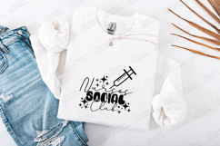 Nurses Social Club SVG Funny Medical Syringe Nurse Cut File Product Image 3