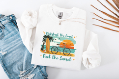 Kickstart the Coast Summer Sunset Beach Bicycle Sublimation Product Image 3
