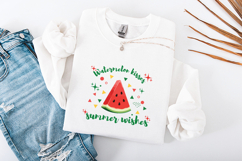 Watermelon Kisses Summer SVG - Cute Fruit Sublimation PNG Product Image 3