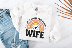 Life is Better With My Cool Wife SVG - Retro Rainbow Design Product Image 2