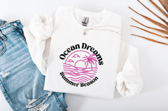 Ocean Dreams SVG - Tropical Sunset &amp; Palm Tree Summer Art Product Image 1