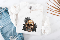 Golden Disco Skull SVG - Retro Crystal Halloween Cut File Product Image 3