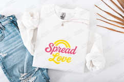 Spread Love SVG - Cute Rainbow Typography Cut File Product Image 3