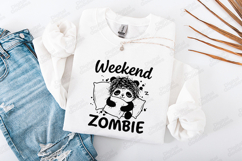 Weekend Zombie Panda Tshirt Design Cute Sleeping Art Product Image 3