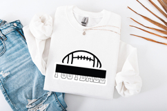 Football Split Monogram SVG | Sport Name Frame Cut File Product Image 3