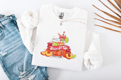 Retro Peach Juice It Up Art - Vintage Diner Sublimation Product Image 3