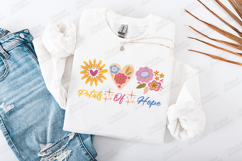 Petals of Hope Boho Floral Hearts JPG Digital Design Product Image 1