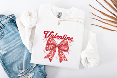 Valentine Vibes SVG Coquette Gingham Bow Sublimation PNG Product Image 3