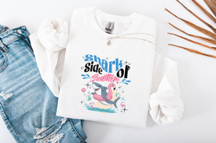 Shark Side of Summer SVG - Cute Shark Flamingo Float PNG Product Image 1