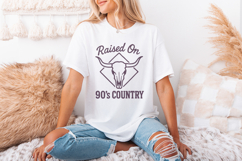 Raised On 90&#039;s Country PNG, Western Skull Clipart, Country Product Image 2