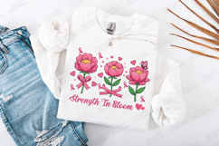 Strength In Bloom SVG - Breast Cancer Awareness Product Image 2