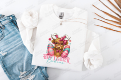Highland Cow Easter SVG - Cute Heifer with Bunny Ears PNG Product Image 3