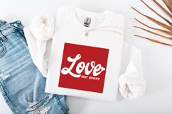Love Me More Retro Script PNG | Valentine Wavy Typography Product Image 3