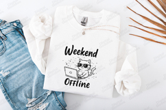 Weekend Offline Cat Tshirt Design Cute Laptop Art Product Image 3