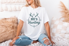 He’s Hunting PNG, Hunting Shirt PNG, Antler Crosshairs Product Image 2