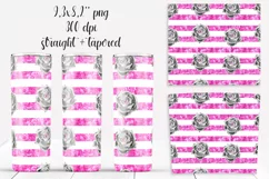 Roses Skinny glitter tumbler wraps Sublimation. 20 oz. Product Image 6