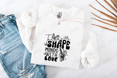 Teachers Shape Minds With Love SVG - Skeleton Hand School Product Image 3
