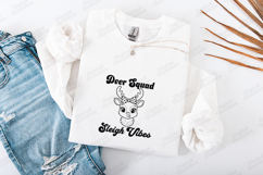 Deer Squad Sleigh Vibes Christmas SVG - Cute Reindeer Product Image 3