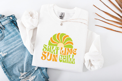 Retro Salt Lime Sun Chill Summer Beach Quote T-Shirt Design Product Image 3