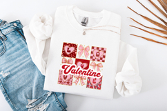 Valentine Vibes Love Coquette Bow PNG | Retro Sublimation Product Image 1