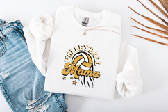 Volleyball Mama SVG | Retro Sports Mom Cut File Product Image 1